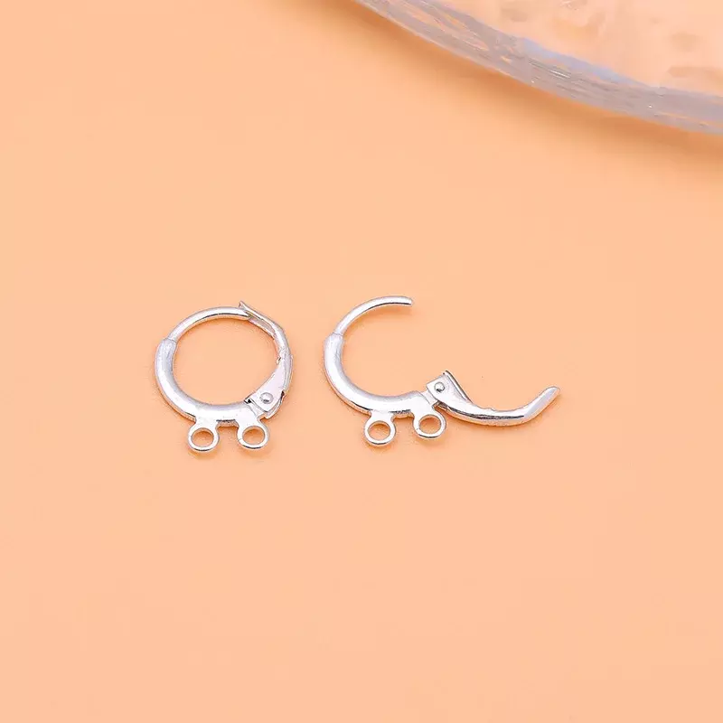 1pair 925 sterling silver handmade diy earring accessories French ear hooks open ear buckles making semi-finished materials