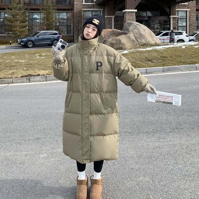 女性用の厚いルーズジャケット,暖かいコート,韓国のジャケット,冬,2024