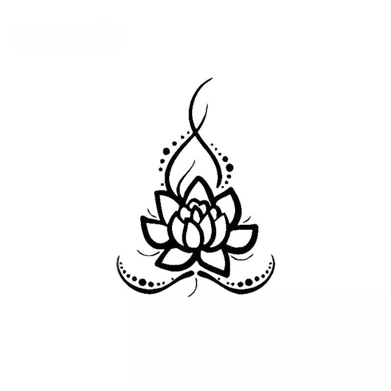 New Design Heavenly Lotus Flower Decals Art Car Window Decor Meditation Yoga Zen Boho Decal Car Trunk Decoration Pattern