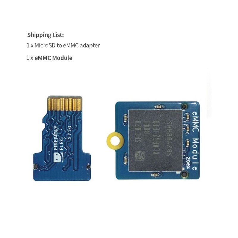 وحدة EMMC ومجموعة محول MicroSD لسلسلة لوحة عرض ذراع NanoPi و NanoPC ، 8 جيجابايت ، 16 جيجابايت ، 32 جيجابايت ، 64 جيجابايت