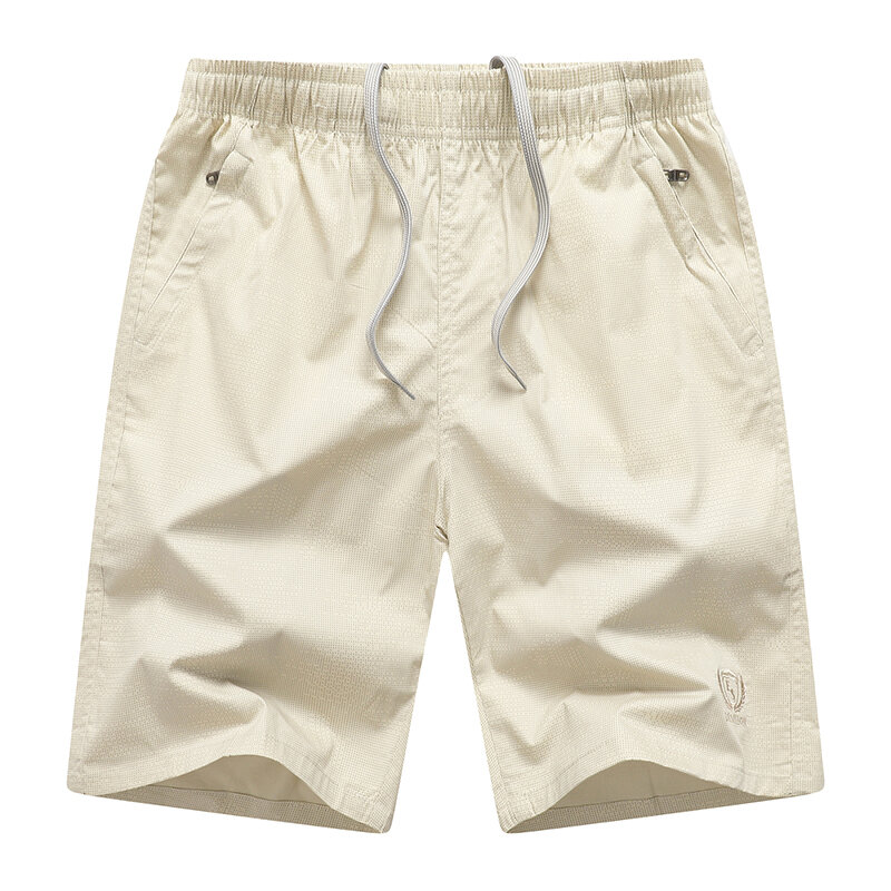 Pantalones cortos de algodón para hombre, Shorts clásicos ajustados de negocios, informales, de alta calidad, a la moda, novedad de verano, 2024, KZ01