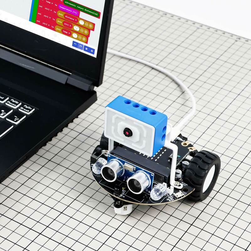 Yahboom Tiny: carro robô bit Plus Microbit, módulo de câmera ESP32 WiFi, suporta APP, controle FPV, brinquedo programável, codificação infantil