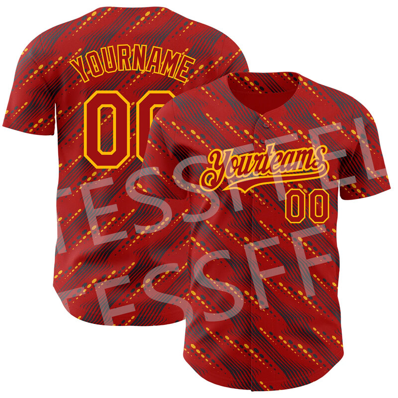 Aangepaste Naam Honkbal Shirts Jersey Team Logo Retro Aangepaste 3Dprint Casual Vintage Zomer Harajuku Streetwear Korte Mouwen 10