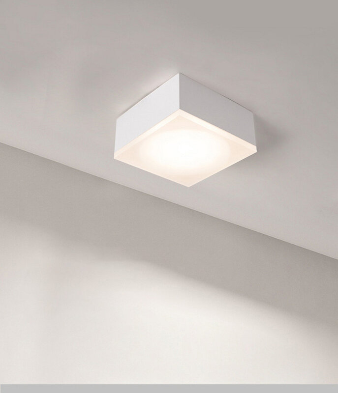 居間,家庭,キッチン用の超薄型円形LEDシーリングライト,5/10/12W,正方形のシーリングライト