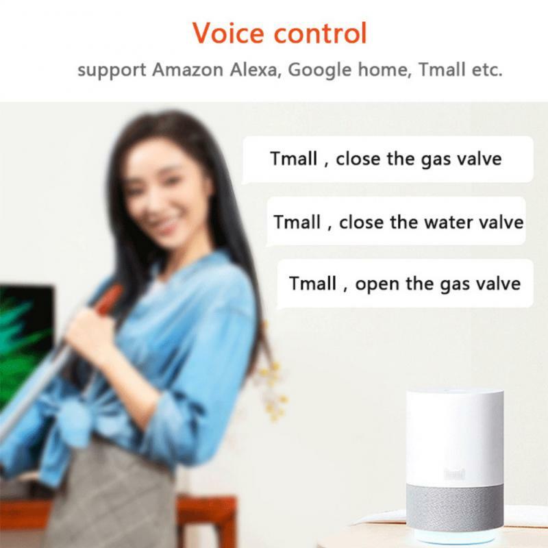 Katup pengontrol air WiFi Tuya rumah pintar, katup air/Gas kontrol otomatisasi bekerja dengan Alexa Google Assistant