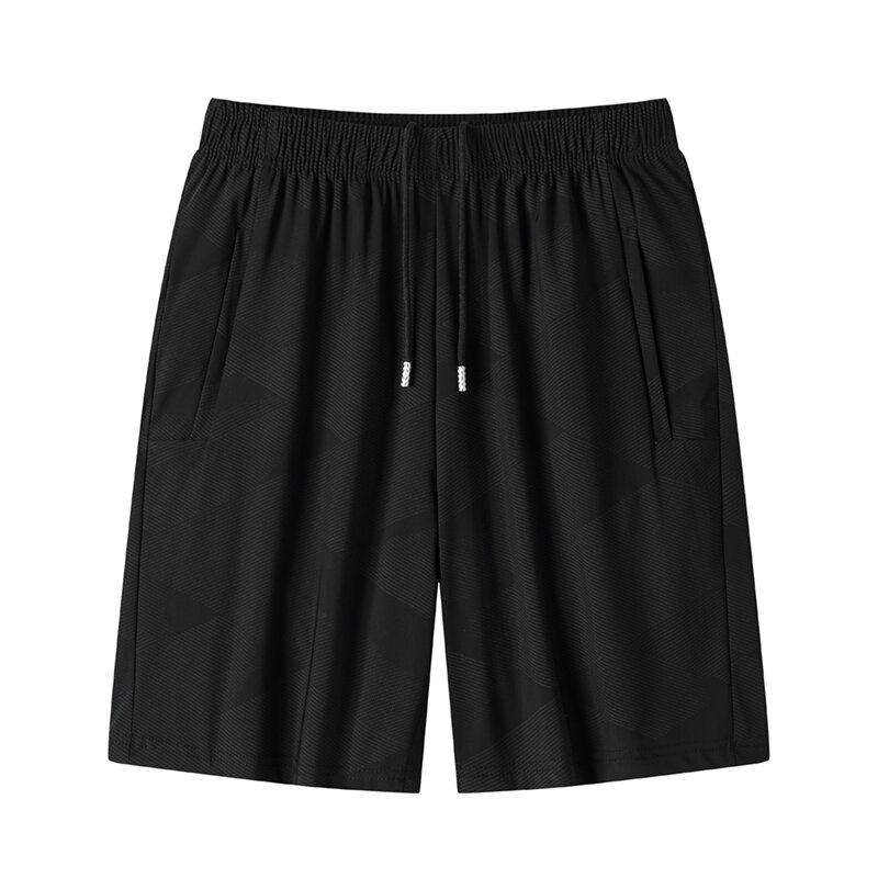 Летние Новые беговые шорты из ледяного шелка для мужчин уличные спортивные Свободные повседневные тонкие быстросохнущие дышащие пляжные 5-точечные брюки