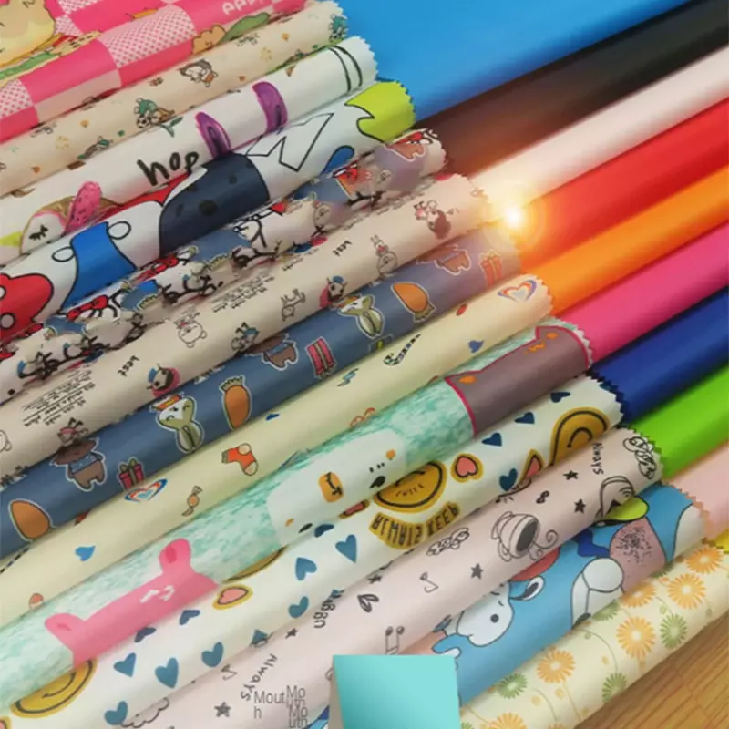 계량기 방수 원단 통기성 TPU 어린이 의류, 애니메이션 인쇄 만화 천, 야외 바느질 우산, 얇은 DIY 블루