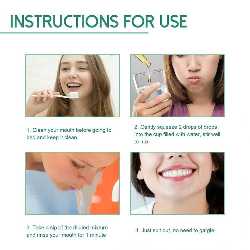 Gum Care Líquido para Oral Care, Repair Gum, Regrowth, Natural Drops, Restauração de goma, Oral Care Products, 1pc