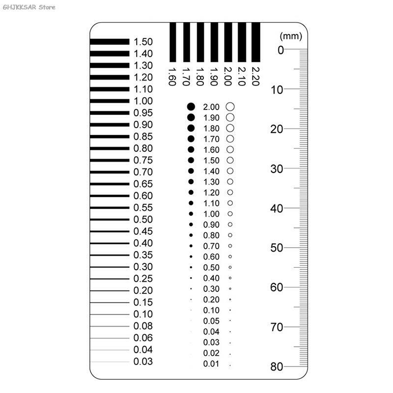 1Pc Badge Meter Vlek Kaart Puntmeter Draadmeter Filmliniaal Vlek Contrast Liniaal