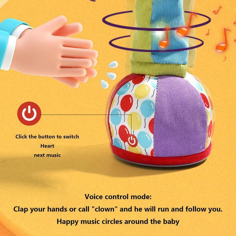Voice Controlled Talking Toy for Kids, Cute Clown Mimic Plush Doll, Brinquedo educativo dos desenhos animados para meninas, meninos, estudantes