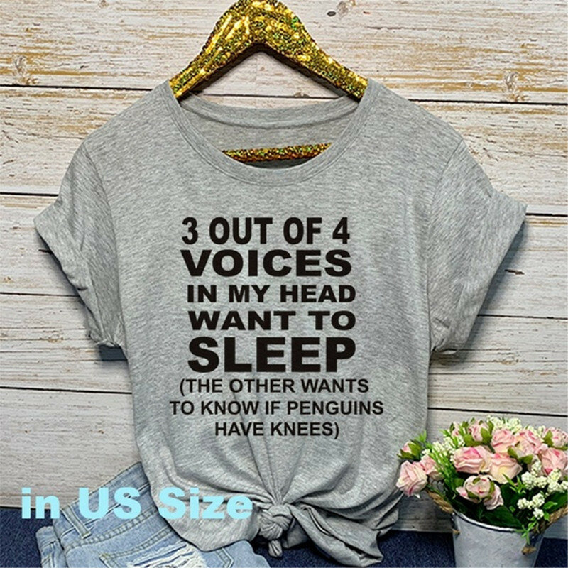 Camiseta holgada informal de manga corta para mujer, ropa estética de gran tamaño, de algodón, con letras 3 de 4 voces, 100%
