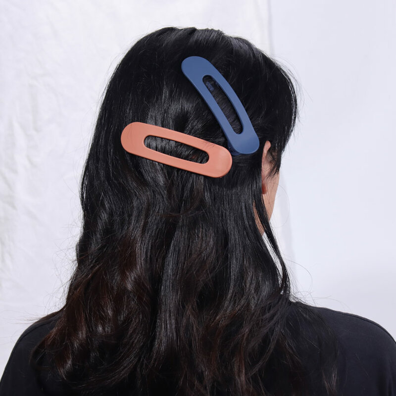 1PC koreański matowe duże spinki do włosów dla kobiet dziewczyna akcesoria do włosów moda kolor stałe spinki zębate antypoślizgowe Bb Barrette