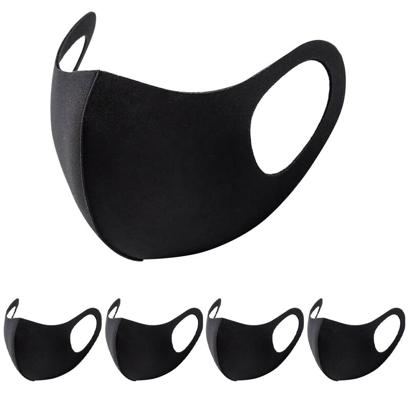 5pc Unisex nahtlose Outdoor-Reiten schnell trocknend halten Maske geruchlos und irritation sfrei bequeme Mode schwarze Gesichts maske
