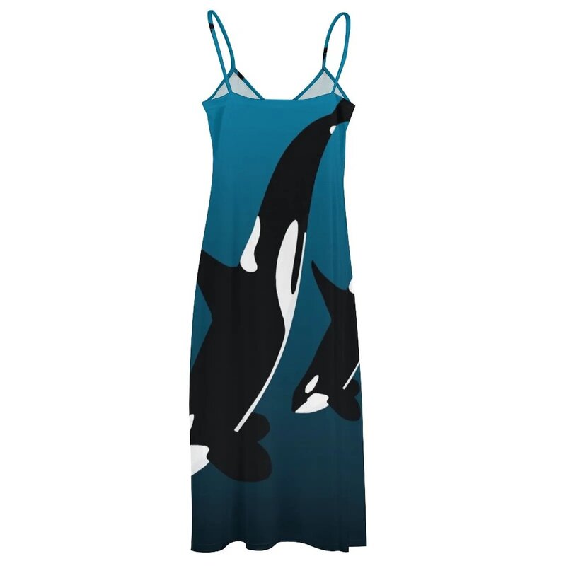 엄마와 아이 블랙 ORCA 민소매 드레스, 특별한 날용 2023 숙녀 드레스, 여름 2023 무도회 드레스