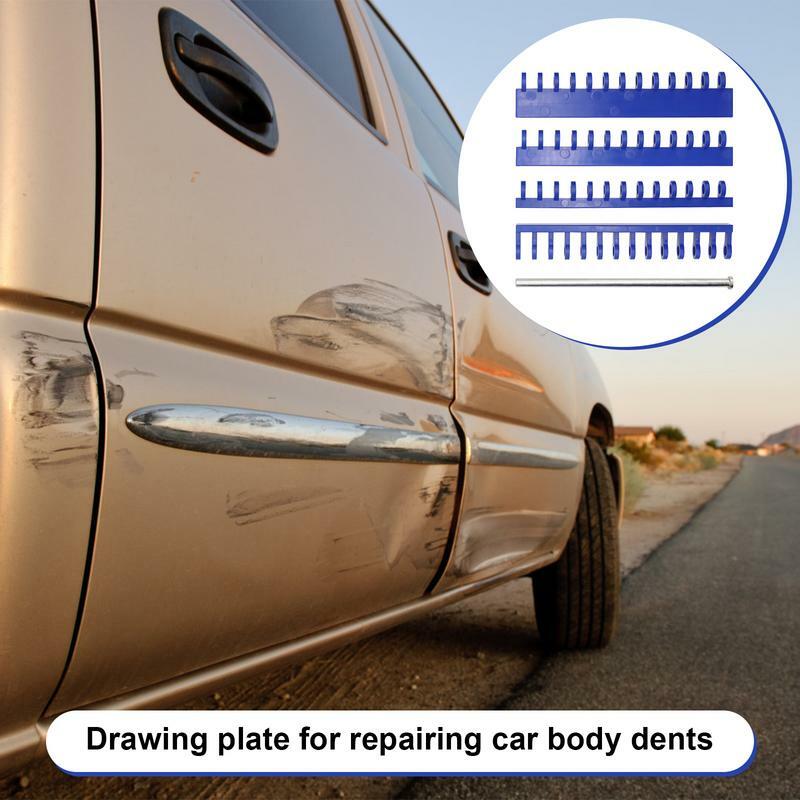 Kit Car Repair Tool Dent com Metal Rod, removedor Dent, Tab Repair, 4pcs