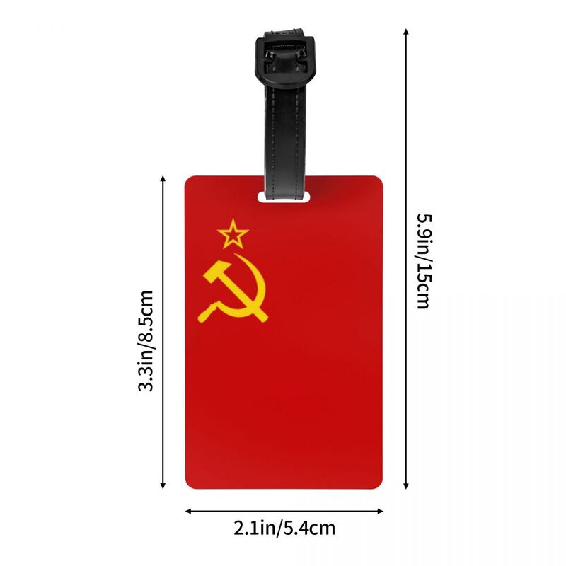 Flag Of The Soviet Union Luggage Tag for Suitcases Funny Russian CCCP Baggage Tags Privacy Cover ID Label