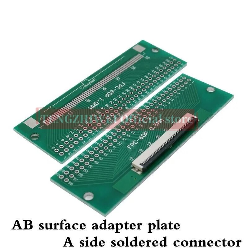 Placa adaptadora piezas FFC/FPC, conector abatible, soldada, 0,5 MM-60P a 2,54 MM, 0,5 MM-60P, 2 uds.