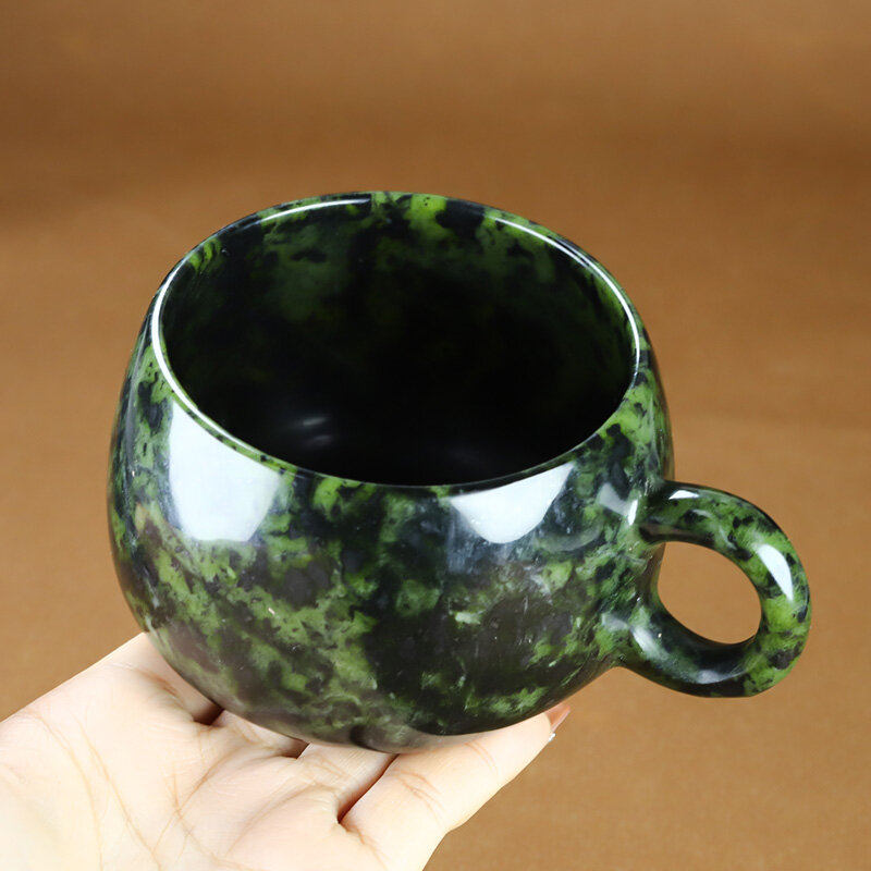 Pure Natural Medicine King Stone Tea Cup Office Coffee Cup Water Cup Magnetic Jade Tea Set Decoration Random Hair