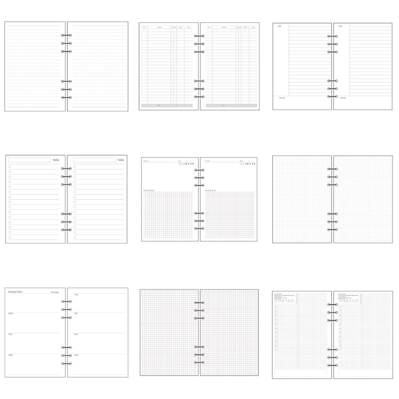 Carta riempimento a fogli sciolti 45 fogli Formato carta 5,59 x 8,26 pollici Foglio fronte-retro