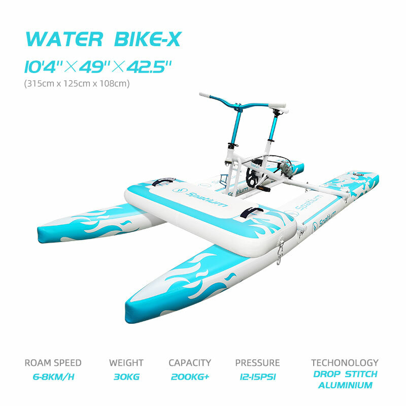 Новинка 2024 г., надувные плавающие водные велосипедные педальные лодки в продаже Space