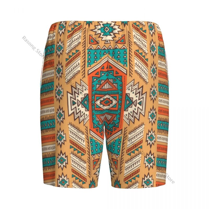 Племенной секретный племя узор в богемном стиле пижама брюки для мужчин домашние короткие брюки Мужская Бытовая Одежда