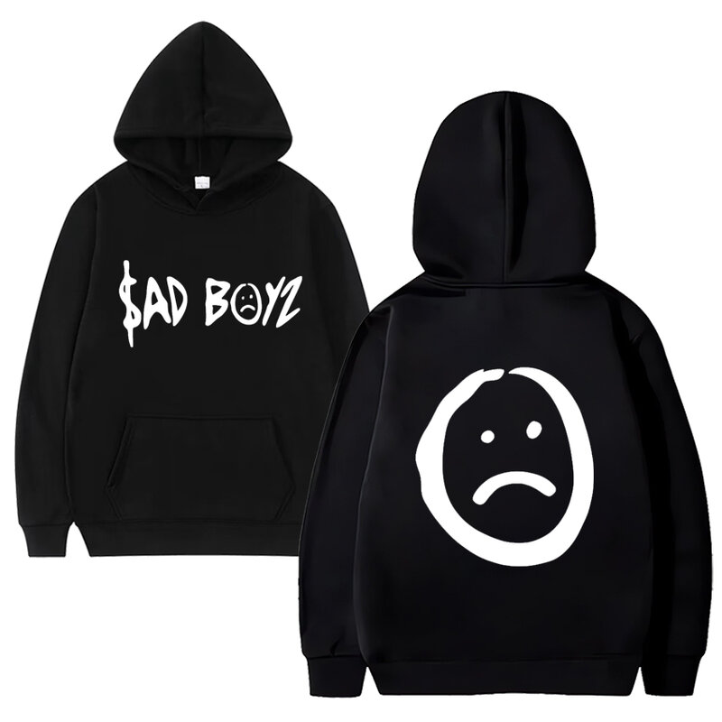 Rapper Junior H Sad Boyz Grafische Hoodies Heren Vintage Oversized Streetwear Unisex Fleece Pullover Sweatshirt Met Lange Mouwen