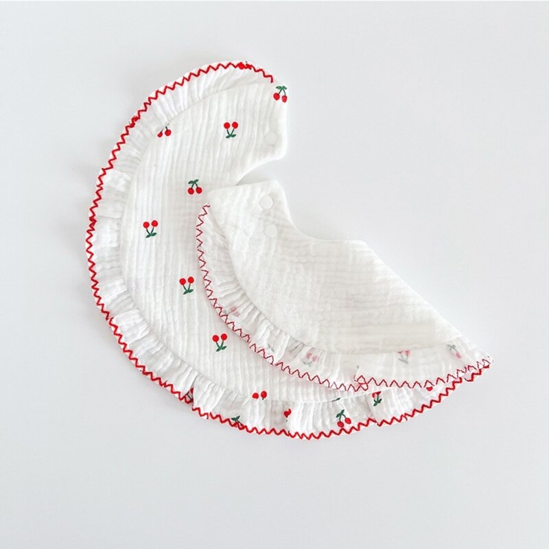 New Baby Feeding Drool Bib Lace Floral Infantes Saliva Toalha Soft Cotton Burp Cloth para recém-nascido Toddler Kids Bibs Estilo coreano