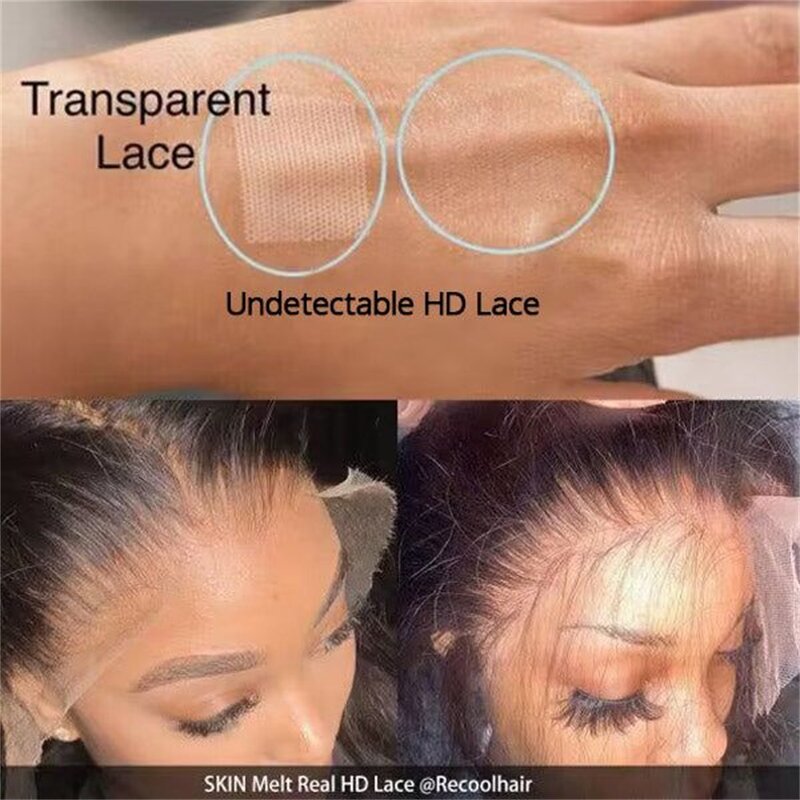 Wig rambut manusia Lace Front 13x6 HD lurus untuk wig rambut manusia wanita hitam rambut manusia Brazilian wig Frontal Remy transparan Pre Cut