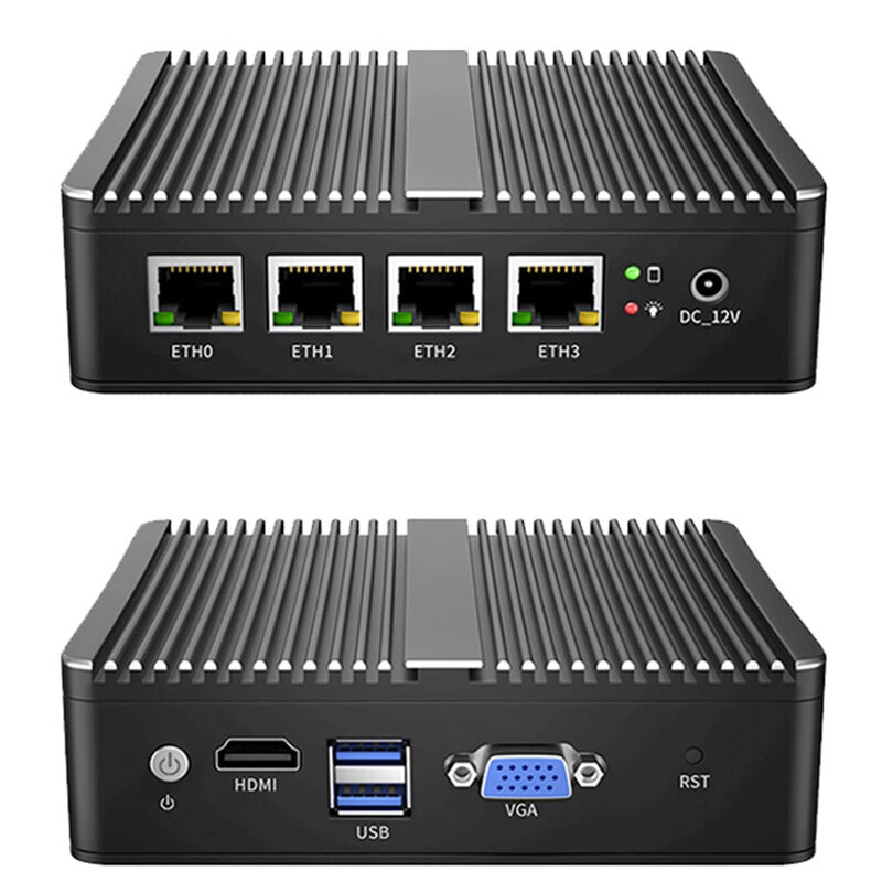N4000 Pokect Router lembut HDMI VGA, kotak TV AES-NI ESXI Firewall pfSense komputer Mini PC 4x Intel i226 2.5G LAN