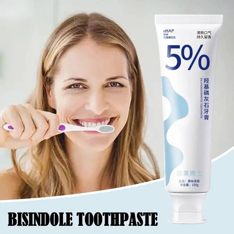 Pasta de dientes blanqueadora para eliminar los dientes amarillos, 100g, protección contra el tabaco, manchas de suciedad, mal aliento, té, dientes, D5B0