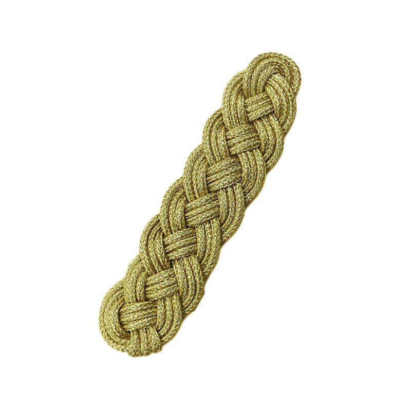 Botones exquisitos tejidos a mano del alambre del oro del Cheongsam señoras del botón del nudo que tejen
