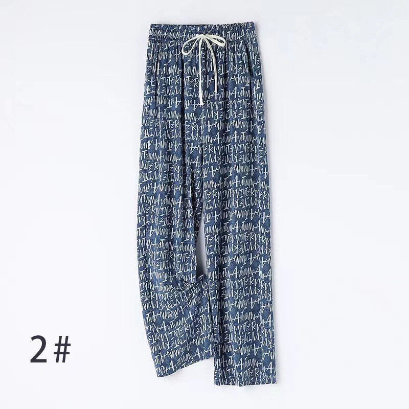 Джинсовые охлаждающие брюки Tencel для лета, универсальные прямые брюки с широкими штанинами