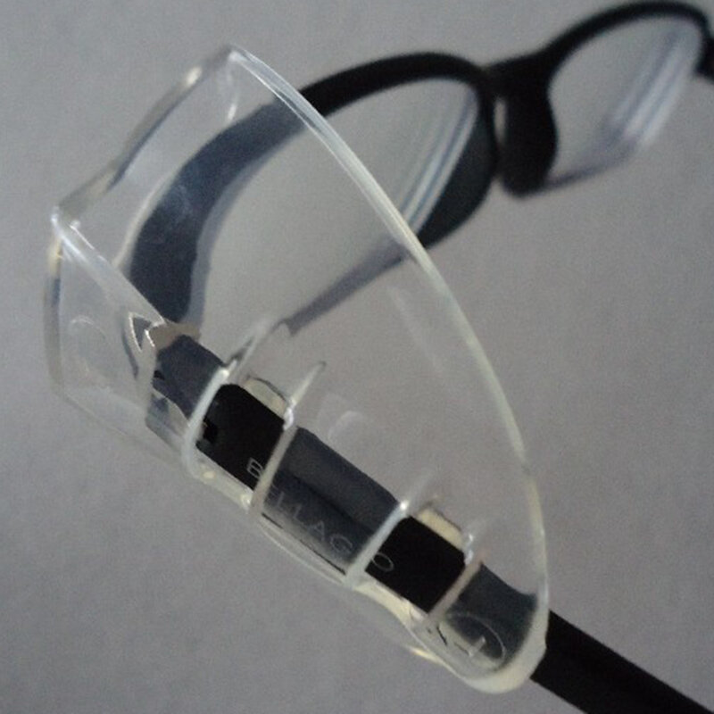 แว่นตานิรภัยด้านข้าง8คู่ป้องกันด้านข้างแบบใสสำหรับแว่นตานิรภัย-เหมาะกับแว่นตาส่วนใหญ่ (M-L)