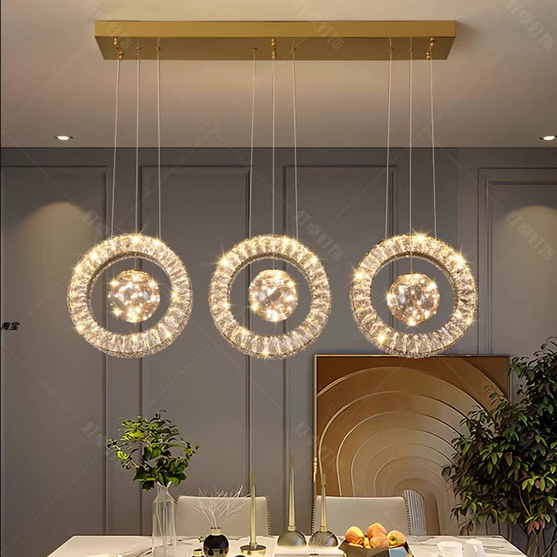 home decorationPendant lights, luxury crystal living room chandelier, dining room Pendant lamp, ceiling light, indoor lighting
