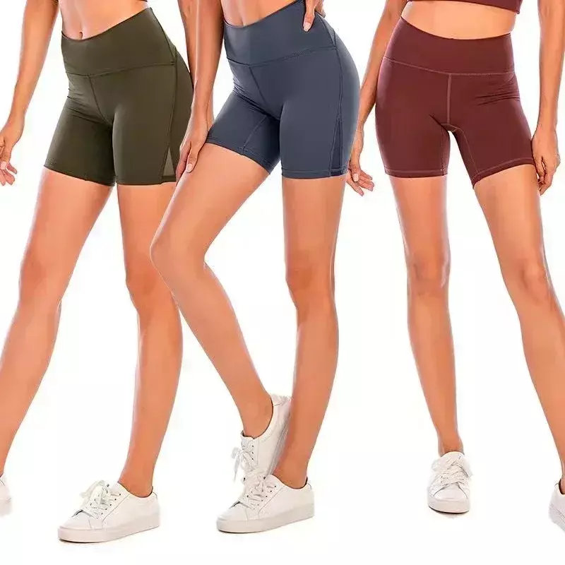 Лимонные Женские шорты, шорты для фитнеса для женщин, трендовая одежда для тренировок в тренажерном зале, женские спортивные трико, летние шорты для бега
