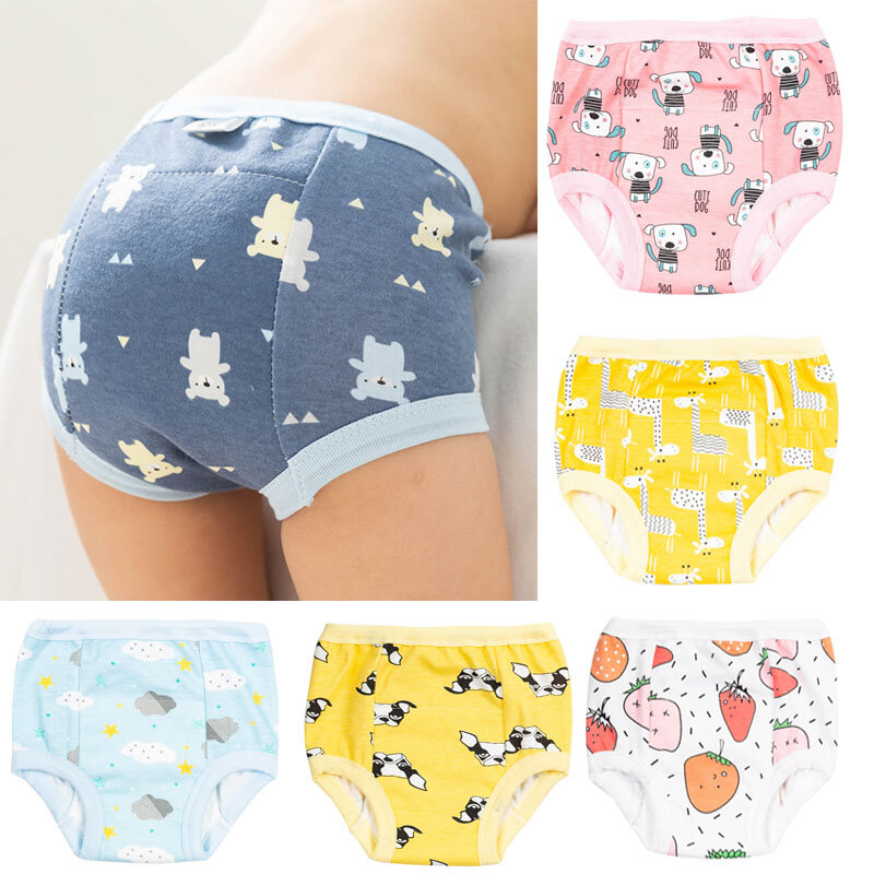 6 Layers Baby Elinfant 2 Size Diapers For Swimming Absorbent Ecological Diapers Reusable Training Panties Happy Flute Newborn