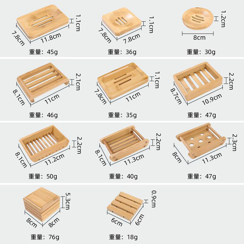 Portasapone portasapone in bambù naturale portasapone da bagno vassoio in bambù per prevenire la muffa scatola di scarico strumenti per il bagno del bagno