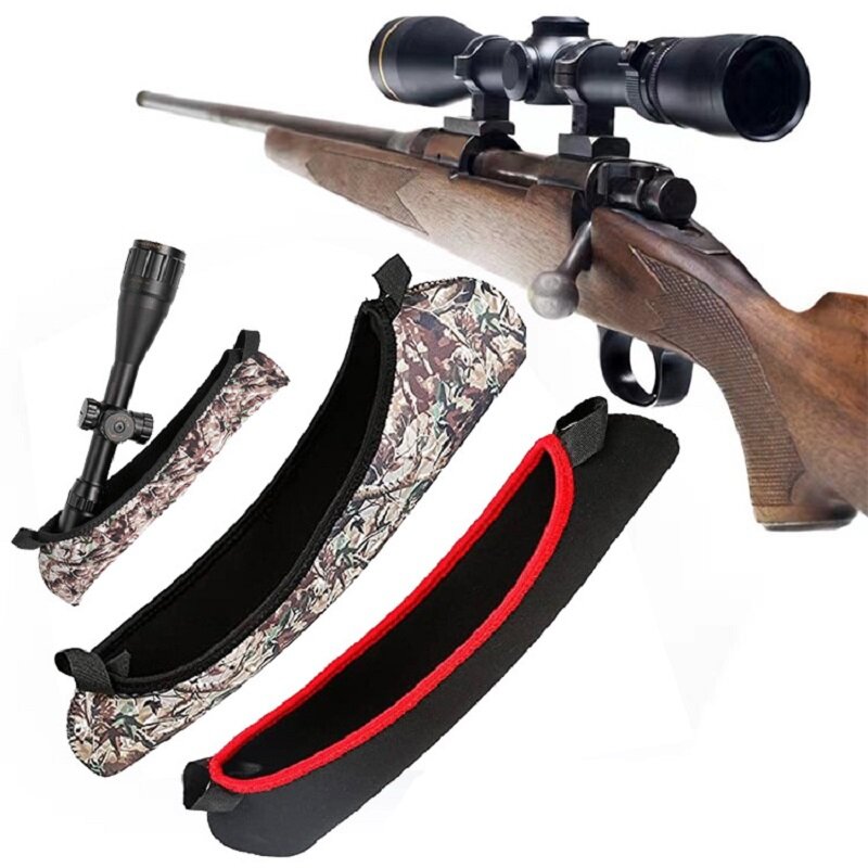 Ao ar livre shotgun scope cover alta elasticidade resistente a riscos arma lente caso protetor anti-poeira capa impermeável saco de manga