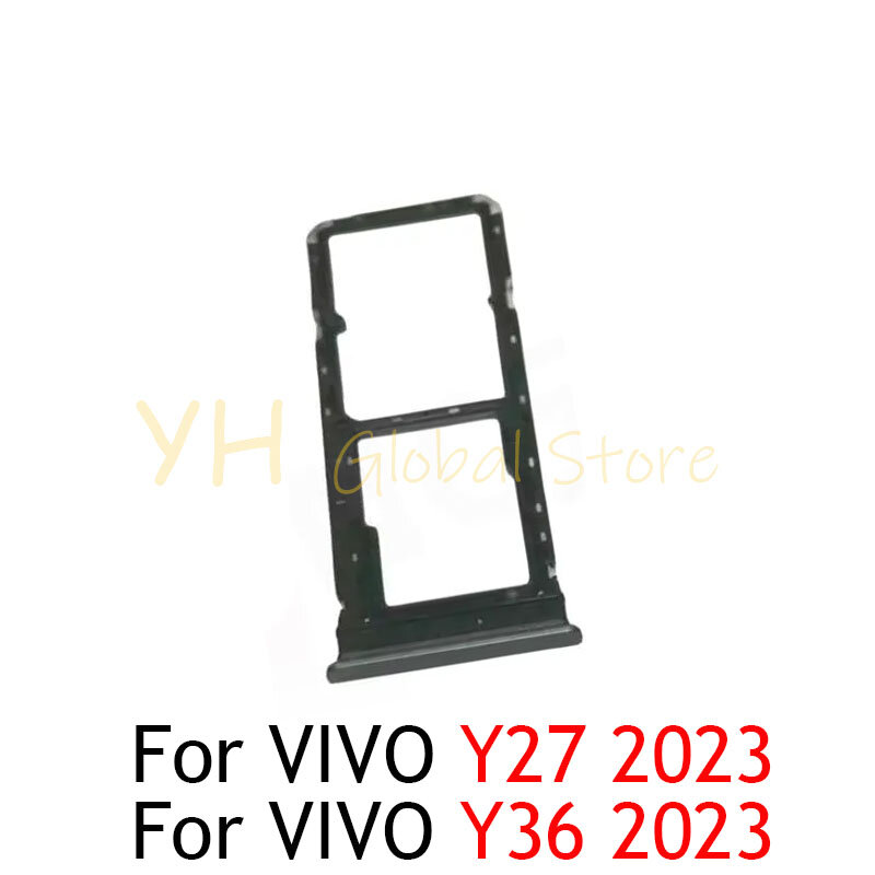 Sim Card Slot Tray Holder, Peças de reparo, apto para VIVO Y27, Y36, 2023