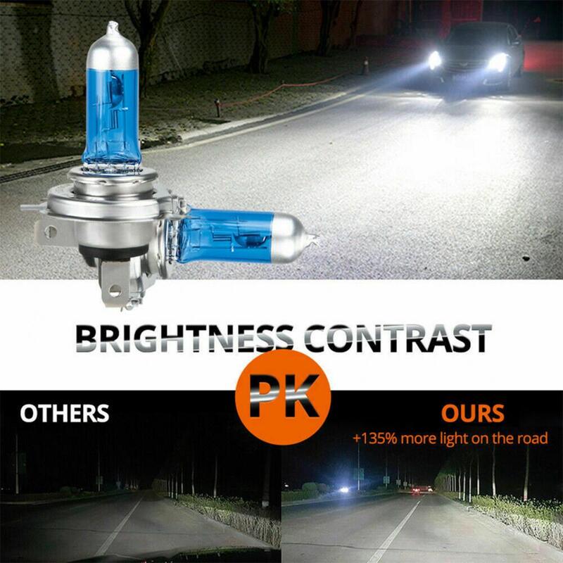 Luz antiniebla halógena para coche, accesorio de fácil instalación, 6000K, 100W, 4 piezas