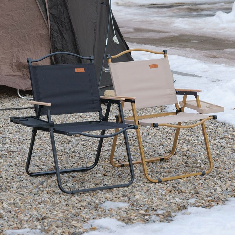 IRiver-soporte plegable para silla de camping, bandeja, portavasos, mesa lateral, IE-CP01