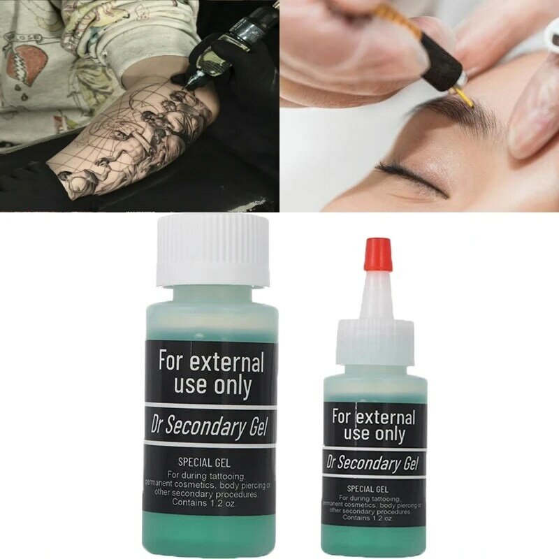 Gel de tatuagem azul para maquiagem durante permanente, sobrancelha, lábio, delineador, beleza, novo, 1,2 oz