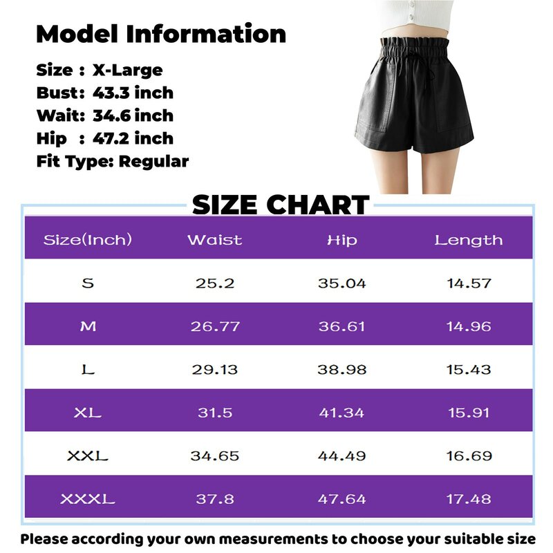 Pu Leather Shorts For Women New Fashion High Waisted Shorts Loose Wide Leg Pants Ladies Vintage Streetwear Black Shorts