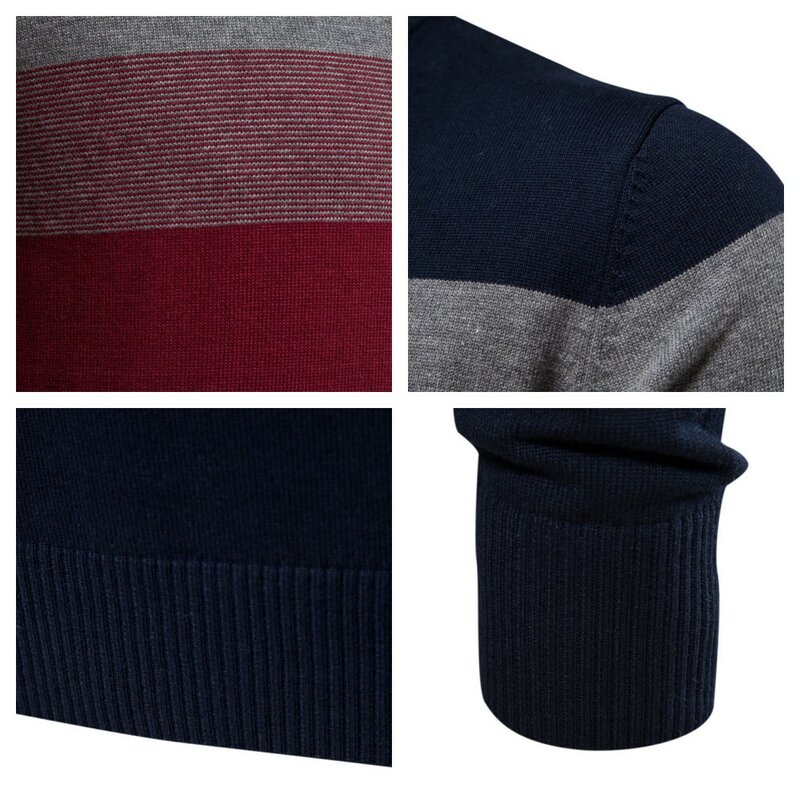 Suéter de punto con media cremallera para hombre, suéter grueso de cuello alto, sudaderas informales, ropa masculina, Otoño e Invierno