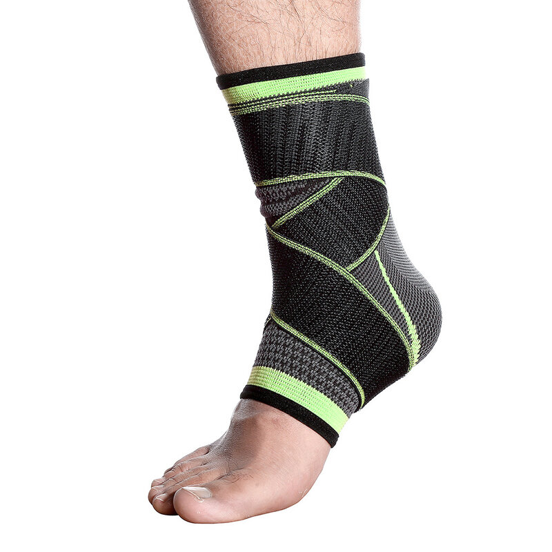 Faixa de compressão esportiva WorthWhile 1pc, protetor faixa malha elástica tornozelo suporte 3D academia