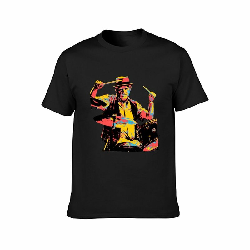 Essentiële Pop Art Bill Kreutzmann Voor 75e Verjaardag T-Shirt Korte Mouw T-Shirt Zomer Top Customizeds T-Shirts Voor Heren Pack