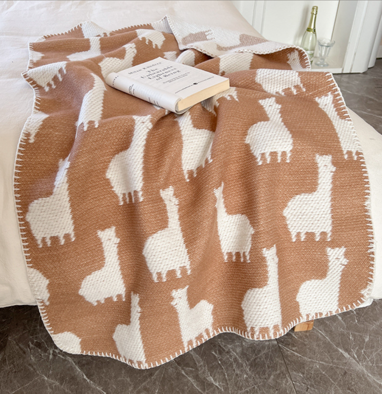 Вязаное детское одеяло, мягкий хлопковый плед в скандинавском стиле, для дивана, дивана, кровати, путешествий, Кондиционер