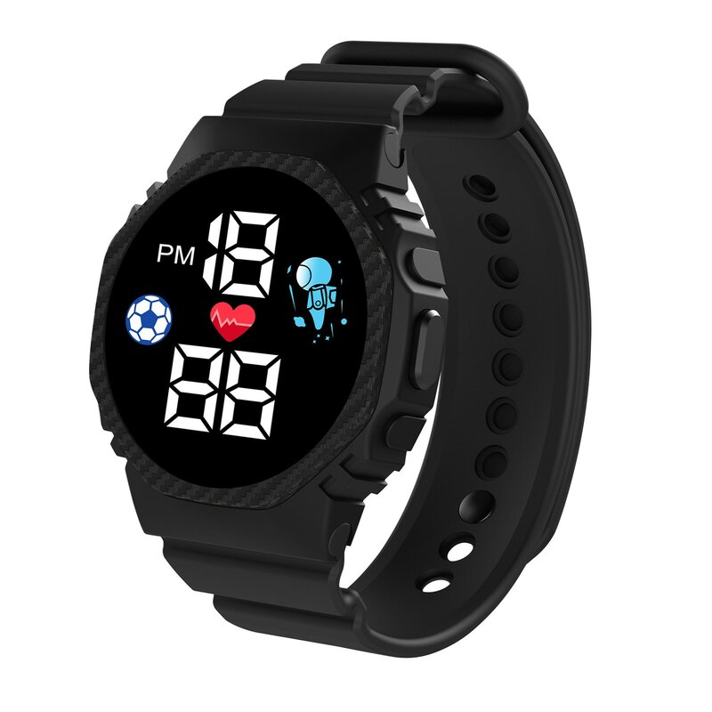 Jam tangan Digital untuk anak laki-laki perempuan, arloji elektronik olahraga tahan air LED anak laki-laki dan perempuan