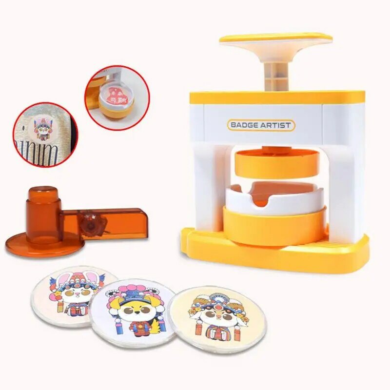Button Maker Badge Machine | DIY Button Badge Pin Presser with 48 Badges | Creative DIY Making Toys Badge Maker Machine Craft