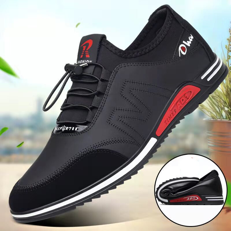 New Fashion Men's Shoes Concise Soft Soled Men Casual Shoes Breathable Lace-Up Bottom Light Sneakers Male 2023 Tenis Masculino